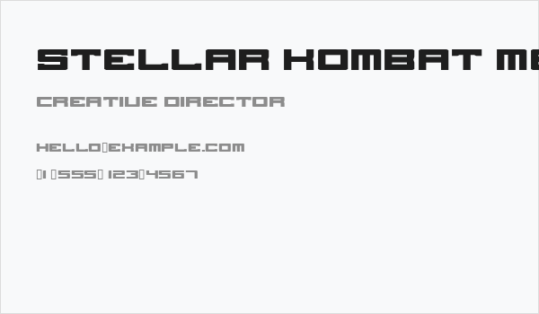Stellar Kombat ME Nominal Business Card