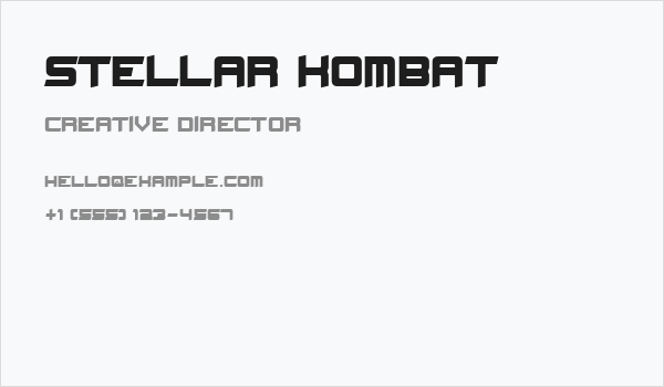 Stellar Kombat Business Card