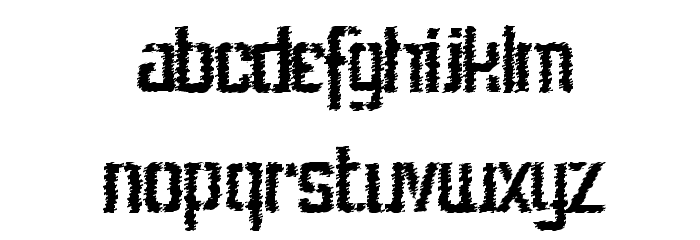 Stenci lIntellecta Trash Free Font LOWERCASE