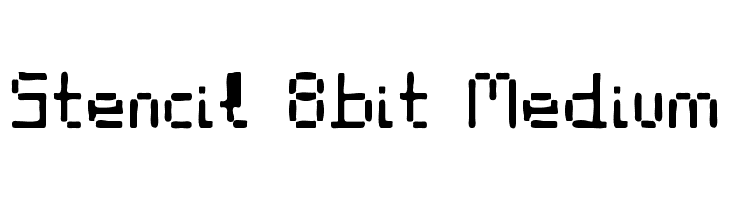 Stencil 8bit Medium  Free Fonts Download