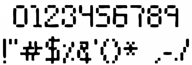 Stencil 8bit Medium Font OTHER CHARS
