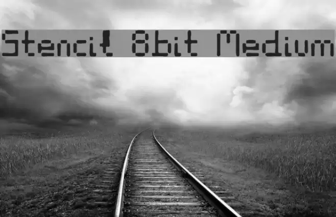 Stencil 8bit Medium Font examples