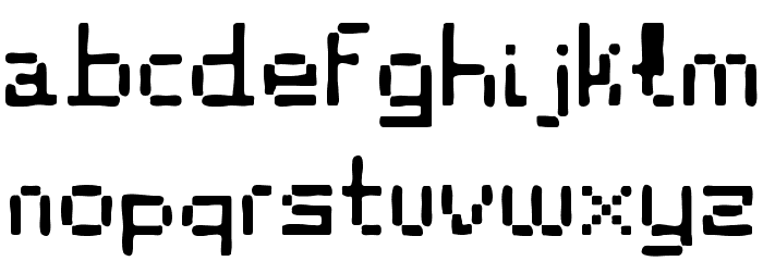 Stencil 8bit Medium Font LOWERCASE