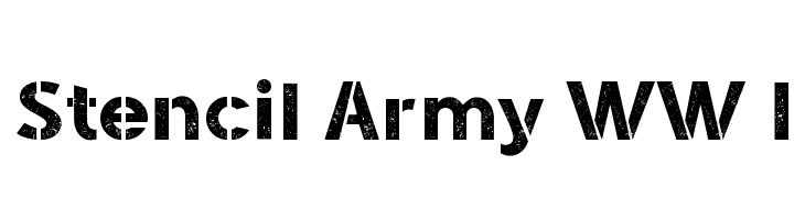 Stencil Army WW I Font