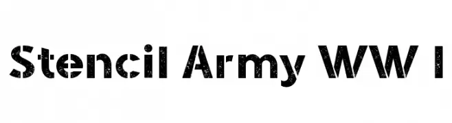 Stencil Army WW I  Frei Schriftart Herunterladen