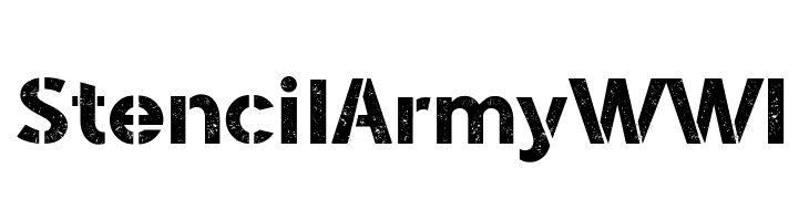 Stencil Army WW I  Frei Schriftart Herunterladen