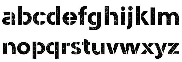Stencil Army WW I Font LOWERCASE