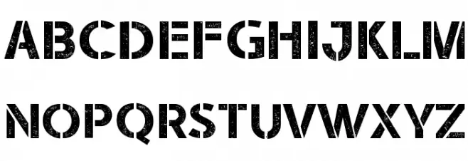Stencil Army WW I Fonte MAIÚSCULAS
