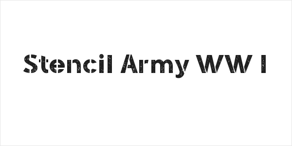 Stencil Army WW I Logo