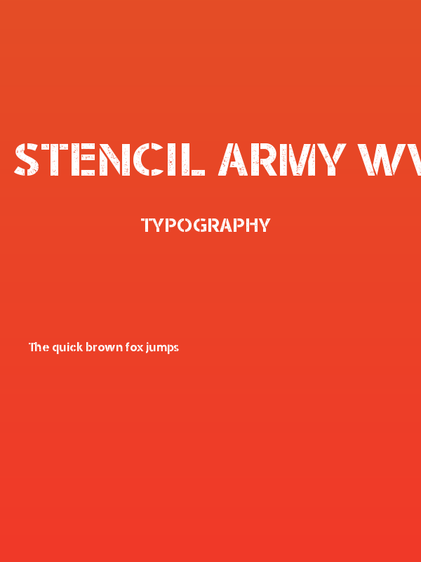 Stencil Army WW I Poster