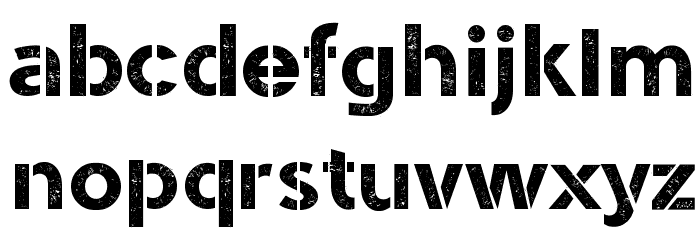 Stencil Army WW I Font LOWERCASE
