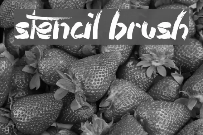 Stencil Brush Font examples