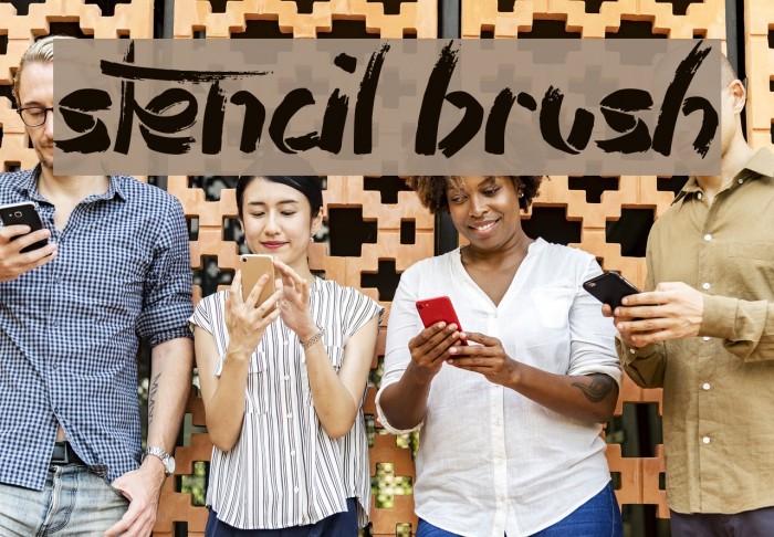 Stencil Brush Caratteri examples