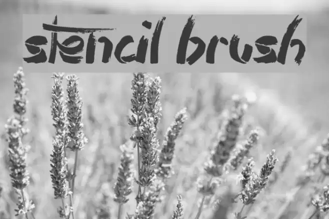 Stencil Brush Font examples