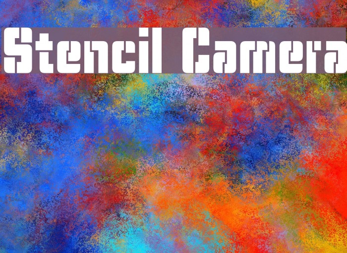 Stencil Camera Font examples