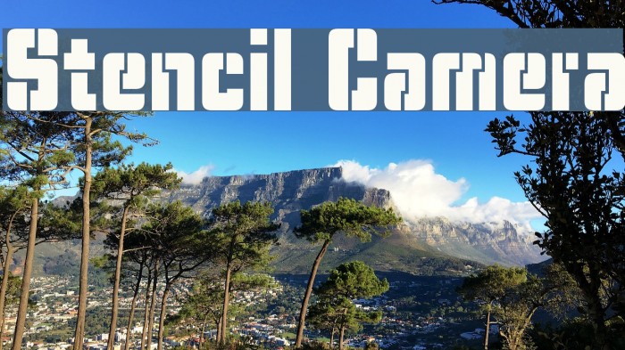 Stencil Camera Font examples