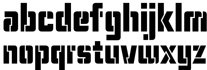 Stencil Camera Font LOWERCASE