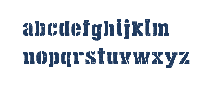 Stencil Cargo Army Lowercase