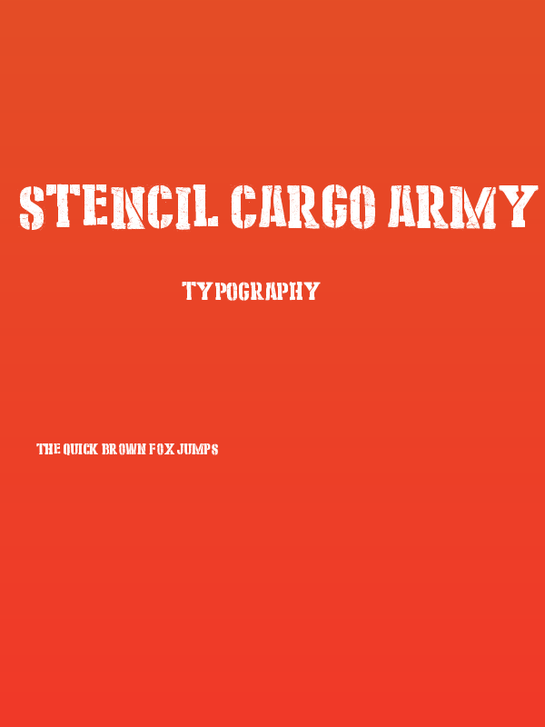 Stencil Cargo Army Poster