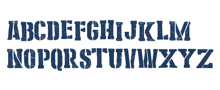 Stencil Cargo Army Lowercase