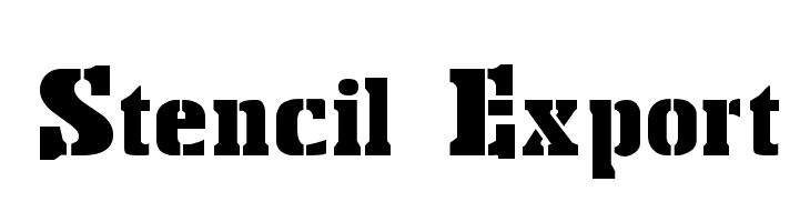 Stencil Export Font