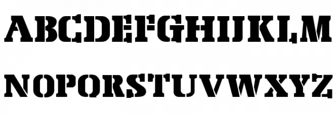 Stencil Export Caratteri MAIUSCOLE