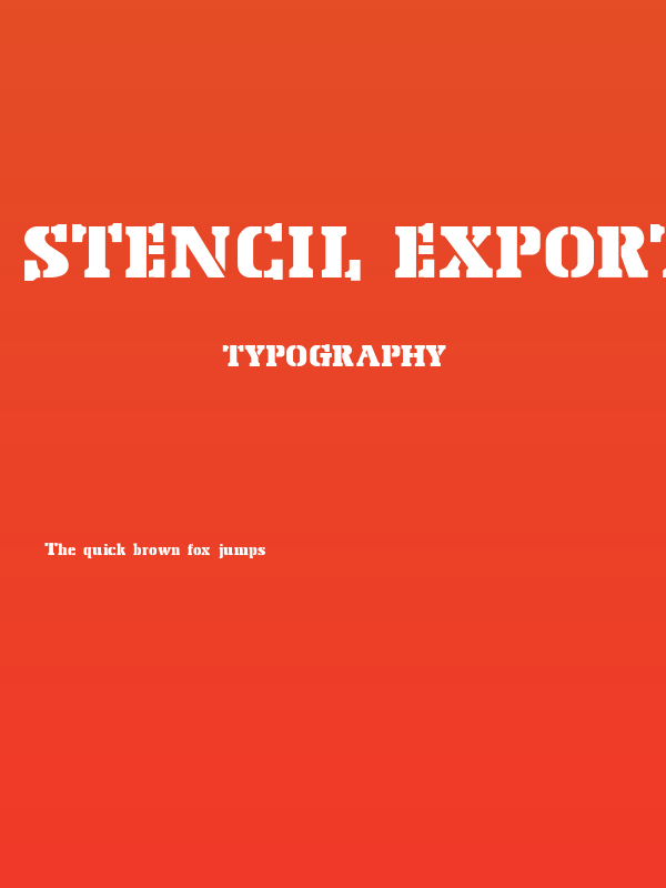 Stencil Export Poster