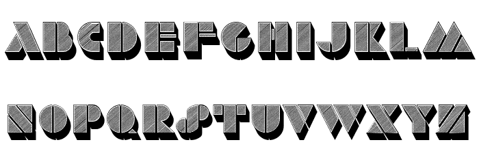 Stencil Extruded Regular Font OTHER CHARS