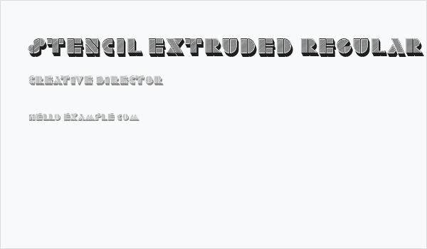 Stencil Extruded Regular Business Card