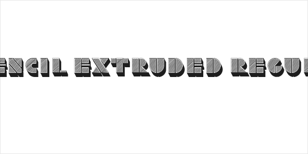 Stencil Extruded Regular Logo