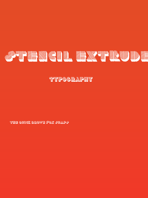 Stencil Extruded Regular Poster