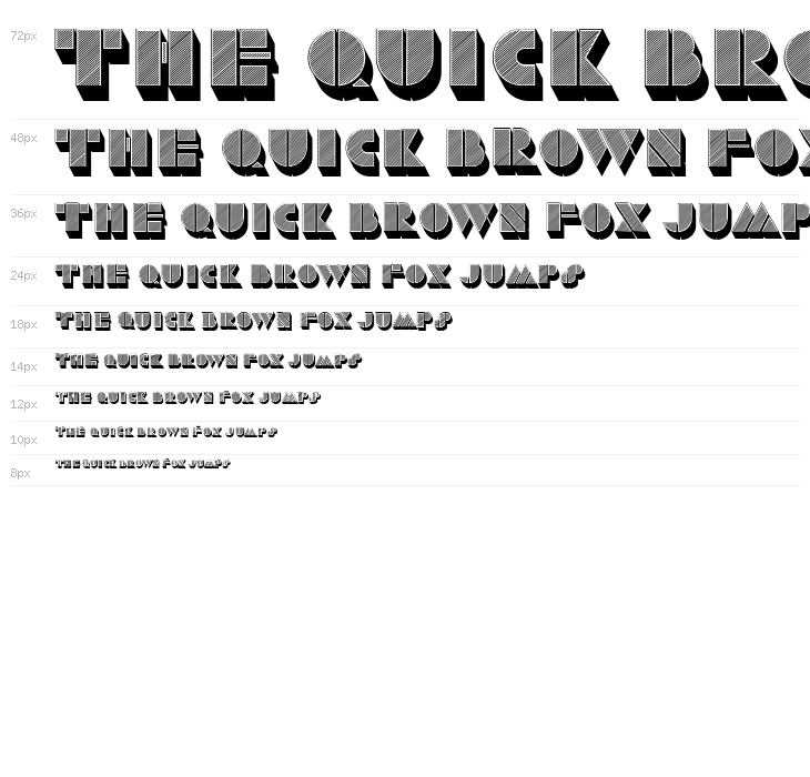 Stencil Extruded Regular Waterfall