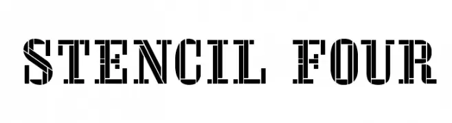 Stencil Four  les polices de caractères gratuit tlcharger