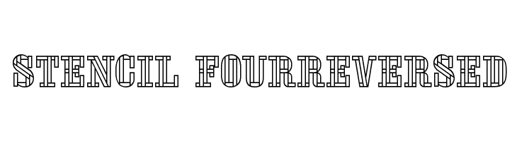 Stencil FourReversed  Descarca Fonturi Gratis