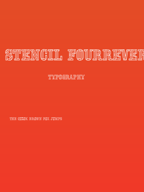 Stencil FourReversed Poster