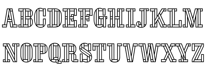 Stencil FourReversed Font LOWERCASE