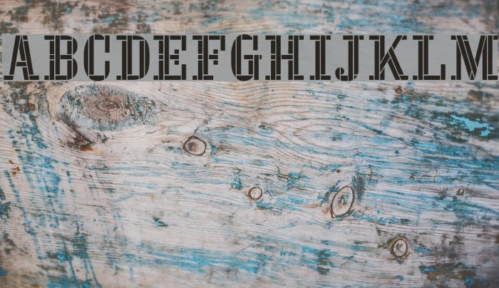 Stencil Four Font examples