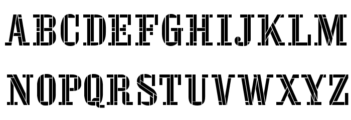 Stencil Four Font LOWERCASE