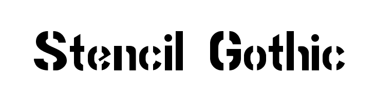 Stencil Gothic  Frei Schriftart Herunterladen