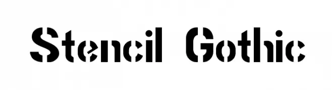 Stencil Gothic  Frei Schriftart Herunterladen