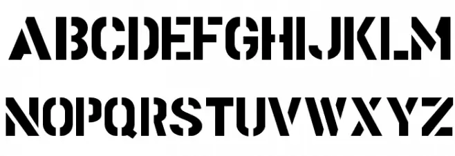 Stencil Gothic 字体 大写