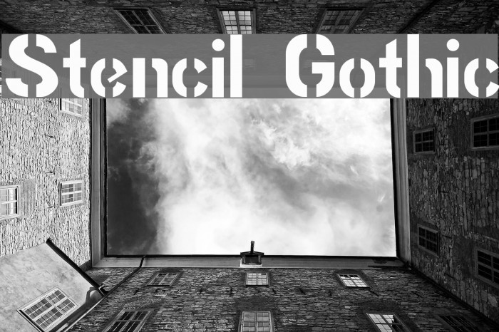 Stencil Gothic Font examples