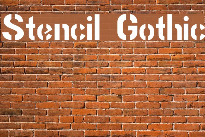 Stencil Gothic Font examples