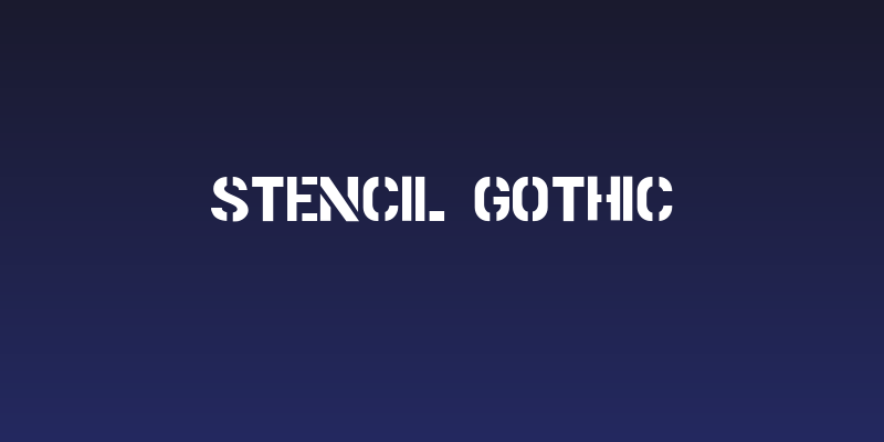 Stencil Gothic Social Header