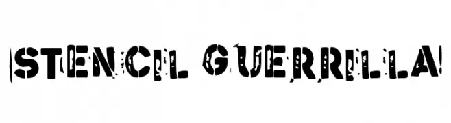 Stencil Guerrilla  Frei Schriftart Herunterladen