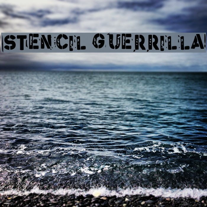 Stencil Guerrilla Font examples