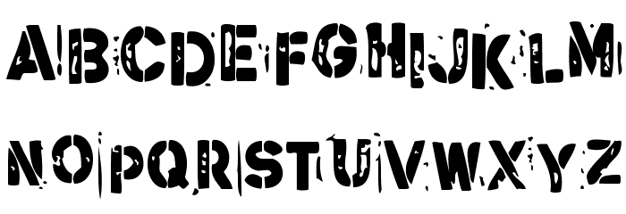 Stencil Guerrilla Font LOWERCASE