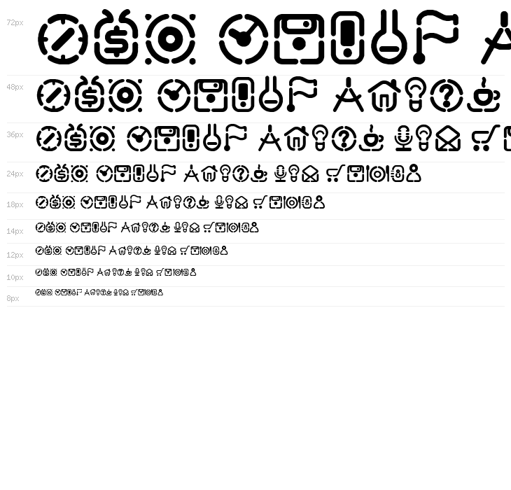 Stencil Icons Waterfall