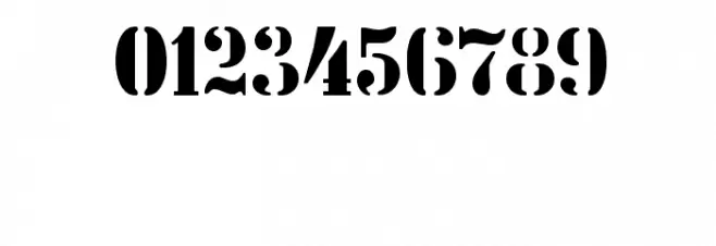 Stencil Intellecta Limited Set Font OTHER CHARS