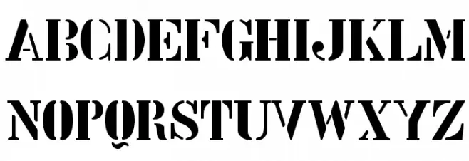 Stencil Intellecta Limited Set フォント 大文字
